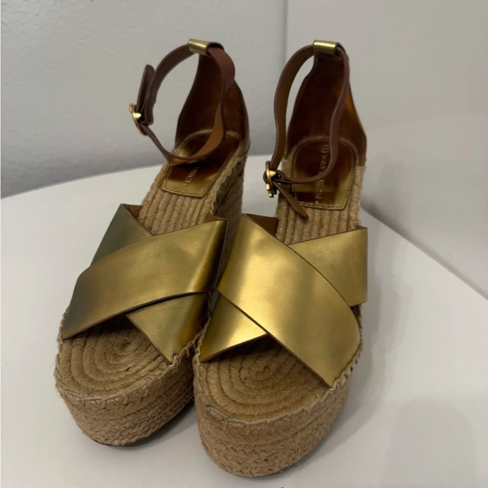 Tory Burch Selby Wedge Platform Espadrille Sandals size 6.5